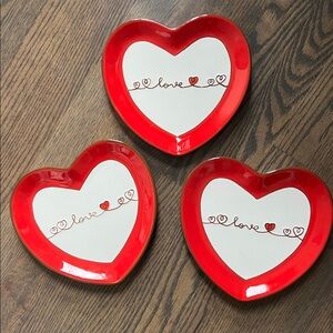 Set of Heart-Shaped Love Plates